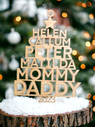 Personalized Christmas Tree Name Ornament - Ornament - Charm and Char